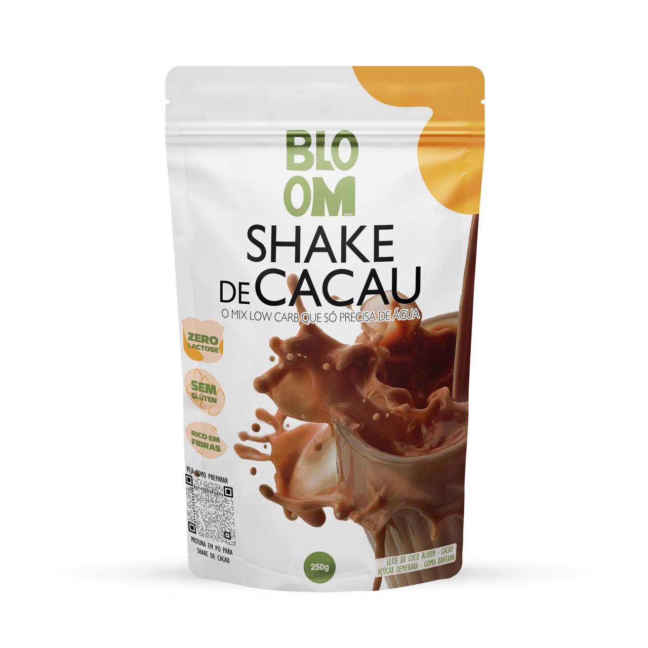 SHAKE DE CACAU ZERO AÇÚCAR  LOW CARB  I 100% natural - 250g Rende 1litro