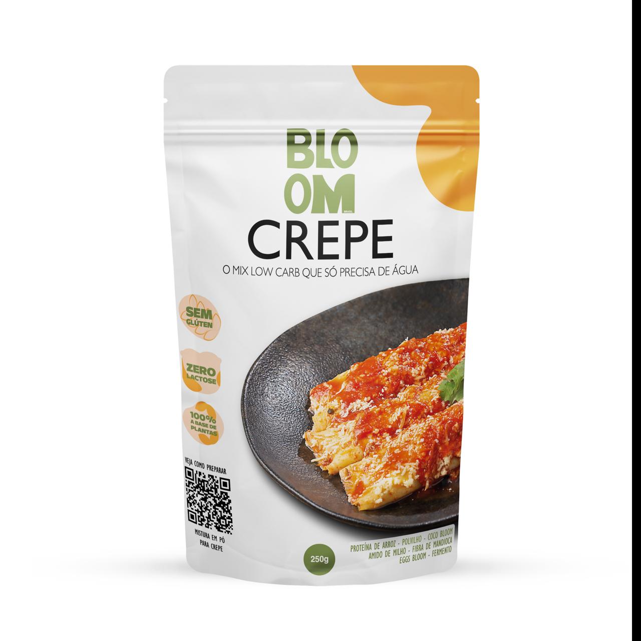CREPE  SEM AÇÚCAR I LOW CARB I 100% natural e 10g de proteína - 250g -  Rende de 20 a 30 unidades numa frigideira comum