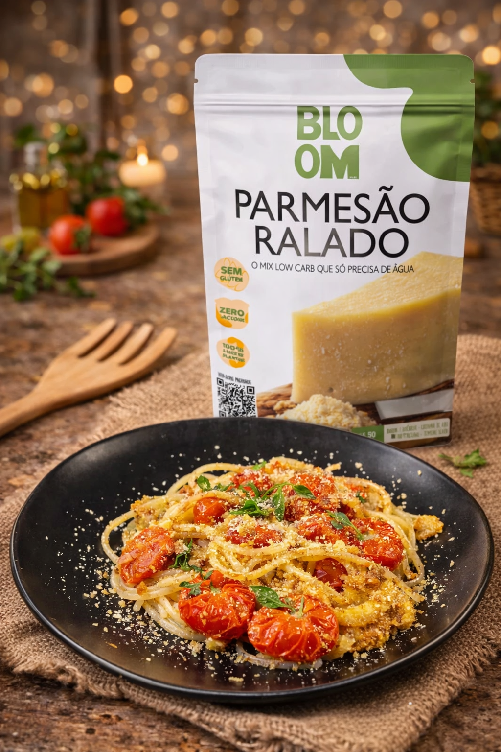 PARMESÃO RALADO ZERO ÁÇÚCAR 50G 24,5g de proteína por pacote