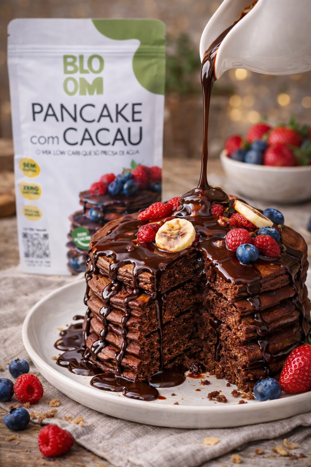 PANCAKE C/ CACAU ZERO AÇÚCAR