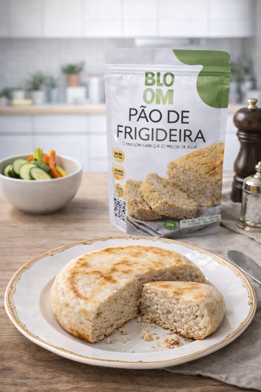 PÃO DE FRIGIDEIRA ZERO AÇÚCAR