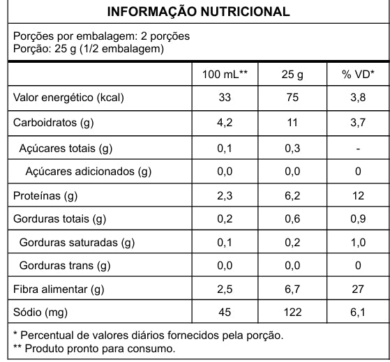 🥣 CALDO DE FEIJÃO  14,26g de proteína  I  Proteíco, Instantâneo, Liofilizado | 50g rende 450ml – 100% natural