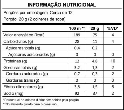 GRÃOMELETE ZERO AÇÚCAR - 60g proteína