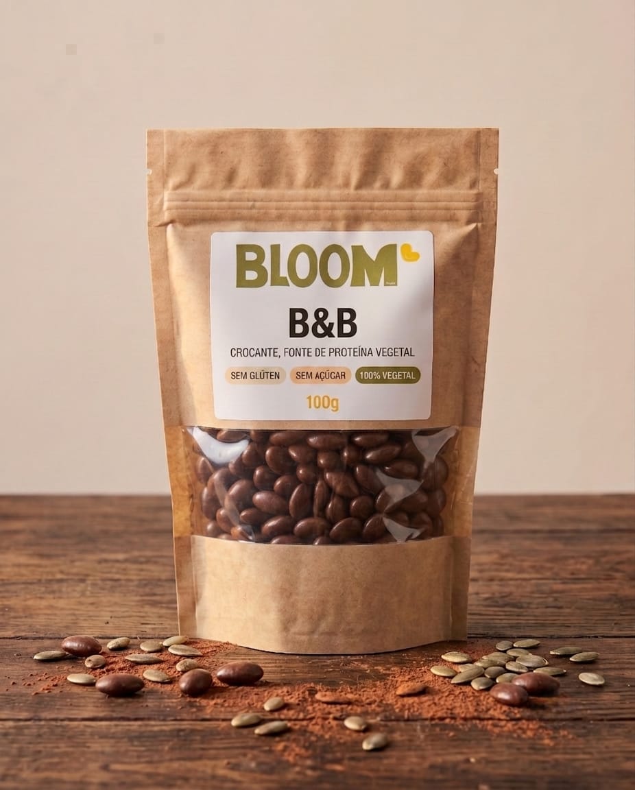 B&B - SEMENTES DE ABÓBORA COM UMA GENEROSA COBERTURA DE CACAU.