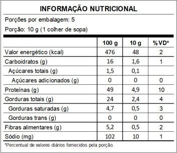 PARMESÃO RALADO 50g - 24,5g de proteína por pacote